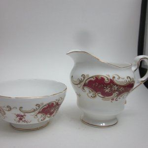 Paragon Fine Bone China creamer and sugar bowl